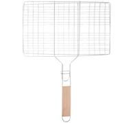 OKUMEYR Panier à Griller Poisson Barbecue, Grand, Fer, Argenté, Poignée Couleur Aléatoire | Camping et Barbecue Extérieur, Adapté aux Légumes et Ailes de Poulet, Accessoire de Cuisson Pratique Couleur Aléatoire