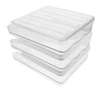 OKUMEYR Plateaux à Œufs Frais Empilables en Plastique Plateau Roulant, Support à Œufs pour Rangement Compact Réfrigérateur et Espace la Cuisine