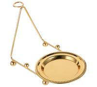 OKUMEYR Support de Rangement pour Tasses à Thé en Fer Doré avec Base et Porte-cuillère, Structure Tripode Cuisine et Fêtes de Thé, Gain de Place