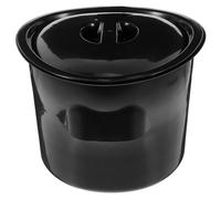 OKUMEYR Urinoir Femme Portable avec Couvercle Noir en Pp pour Soins à Domicile Seau Hygiénique Facile à Transporter et Toilettes Portables pour Personnes Âgées