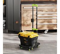 okwish Diable pliable en aluminium, chariot transport avec plateforme réglable et 6 roues, vert