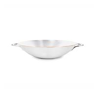 Olav Olavson® Wok Poêle en cuivre avec revêtement anti-adhésif en matériau 5 couches, passe à l'induction et au lave-vaisselle, rerevêtue, développée en Allemagne (36 cm non revêtue)