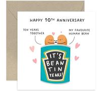 Old English Co. Carte d'anniversaire de mariage en étain - Cadeau de 10e anniversaire de mariage - Carte amusante pour 10e anniversaire de mariage - Pour couple - Pour mari ou femme | Intérieur vierge