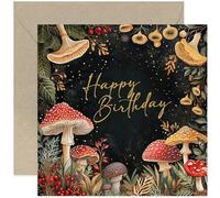 Old English Co. Carte d'anniversaire pour elle ou lui - Carte de vœux champignon - Cadeaux d'anniversaire pour femme et homme - Carte d'anniversaire pour maman, sœur, Auyntie, grand-mère | Intérieur