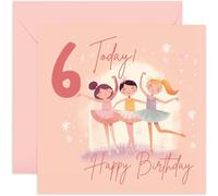 Old English Co. Carte d'anniversaire pour fille - 6 ans - Carte d'anniversaire sur le thème de la princesse ballerine pour fille, nièce, petite-fille, filleule