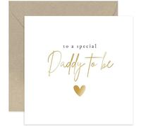 Old English Co. Carte d'anniversaire pour futur papa - Jolie carte souvenir pour un nouveau papa de Bump - Cadeau pour un papa - Carte d'annonce de bébé pour la famille | Enveloppe intérieure vierge