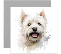 Old English Co. West Highland White Terrier Carte de bébé en fourrure pour lui ou elle | Intérieur vierge