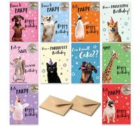 Old English Company Lot de 10 cartes d'anniversaire humoristiques, cartes d'anniversaire humoristiques sur le thème des animaux pour adultes, adolescents, enfants, hommes, femmes, intérieur vierge