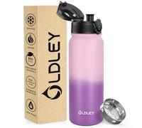 OLDLEY Bouteille d'eau Acier Inoxydable 600ml Bouteille Isotherme à Double Paroi pour Garder les Boissons Chaudes et Froides Sans BPA Bouteille d'eau Isolée Métal pour Sport Travail(Rose Violet)