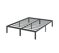 Olee Sleep 35cm Heavy Duty Steel Slat Anti-Slip Support Easy Assembly Mattress Foundation Bed Frame Maximum Storage Noise Free No Box Spring Needed / 100 x 200cm / Twin XL/Black/Metal