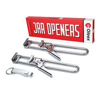 Oleex Lot de 2 ouvre-bocaux pour mains faibles avec porte-clés Ouvre-bouteille Facile pour personnes âgées Arthrite Enfants Ouvre-couvercles hermétiques Gadgets de cuisine