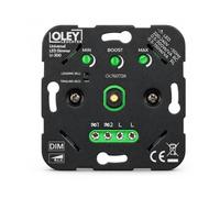 Oley Leuchten Variateur LED universel U-300 encastré 300 W | 0,5 W à 300 W, réglage fin MIN/MAX/BOOST, RC et RL, convient pour JUNG, Gira, Busch-Jaeger et Niko