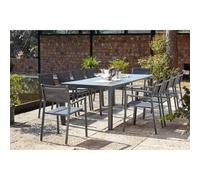 Olhao console extensible et 10 chaises en aluminium