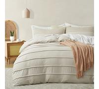 Oli Anderson Housse de Couette plissée (Beige, très Grand lit (264,2 x 228,6 cm)