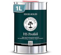 OLI-Natura HS Huile professionnelle pour bois, sans solvant, testée pour les émissions, pour sols, escaliers et meubles, 1 seule application nécessaire, 1 litre