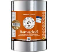 OLI-NATURA Huile-cire dure pour bois - Huile naturelle pour meubles, escaliers, portes et plus - Certifiée apte au contact alimentaire et anti-allergène, 2,5 L, incolore-naturel