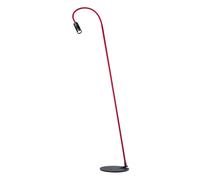 Oligo A Little Bit Lampadaire Stehleuchte, noir mat, bras flexible rouge mat