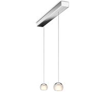 Oligo Balino Suspension 2 flammes avec réglage en hauteur caché Pendelleuchte, chrome, pendules chrome / satiné