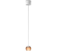 Oligo Balino Suspension avec réglage en hauteur caché Pendelleuchte, chrome mat / couleur tabac