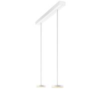 Oligo Decent Suspension 2 flammes avec réglage en hauteur caché Pendelleuchte, blanc mat