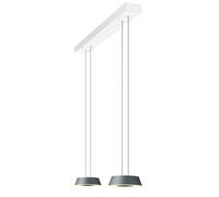 Oligo Glance Suspension 2 flammes avec réglage en hauteur caché Pendelleuchte, gris mat