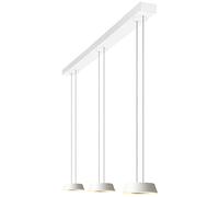 Oligo Glance Suspension 3 flammes avec réglage en hauteur caché Pendelleuchte, blanc mat