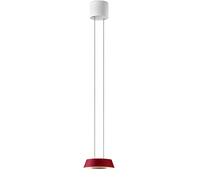 Oligo Glance Suspension avec réglage en hauteur caché Pendelleuchte, rouge mat