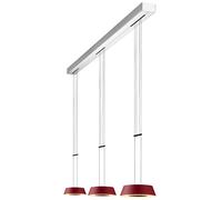 Oligo Glance Suspension réglable 3 flammes Pendelleuchte, rouge mat