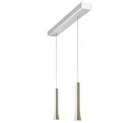 Oligo Rio HA Casambi 2 lampes Pendelleuchte, aluminium brossé, Pendules Pearl Silver
