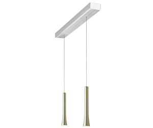 Oligo Rio HA Casambi 2 lampes Pendelleuchte, aluminium brossé, Pendules Pearl Silver
