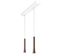 Oligo Rio HA Casambi 2 lampes Pendelleuchte, blanc mat, pendules Brazilian Brown