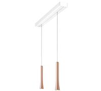 Oligo Rio HA Casambi 2 lampes Pendelleuchte, blanc mat, pendules Satin Copper