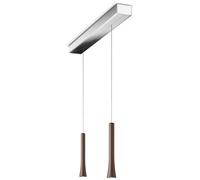 Oligo Rio HA Casambi 2 lampes Pendelleuchte, chromé, pendules Brazilian Brown