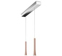 Oligo Rio HA Casambi 2 lampes Pendelleuchte, chromé, pendules Satin Copper