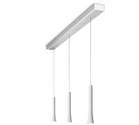 Oligo Rio HA Casambi 3 lampes Pendelleuchte, aluminium brossé, pendules blanc mat