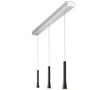 Oligo Rio HA Casambi 3 lampes Pendelleuchte, aluminium brossé, pendules noir mat