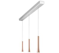 Oligo Rio HA Casambi 3 lampes Pendelleuchte, aluminium brossé, pendules Satin Copper