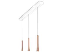Oligo Rio HA Casambi 3 lampes Pendelleuchte, blanc mat, pendules Copper Satin