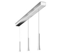 Oligo Rio HA Casambi 3 lampes Pendelleuchte, chromé, pendules blanc mat