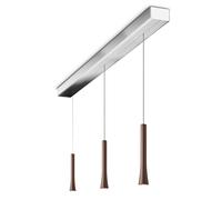Oligo Rio HA Casambi 3 lampes Pendelleuchte, chromé, pendules Brazilian Brown