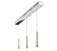 Oligo Rio HA Casambi 3 lampes Pendelleuchte, chromé, pendules Satin Copper