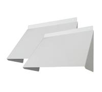 Olimpia Splendid B0753 Kit Pare-Pluie pour Grilles Série Unico, 2 Auvents Inclinés pour Couverture et Protection Extérieure des Trous Muraux (Grilles Diamètre Max 200 mm)