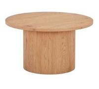 Oliva - table basse ronde - effet bois - 80 cm - Bois