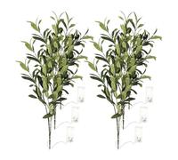 Olive Branches - 17.7 Inch Artificial Olive Branches Stems 6 Pieces