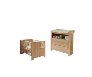 Olivia:Co.+Fr.Chêne Scié Clair Mélaminé,Ensemble de meubles pour chambre de bébé