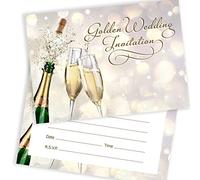 Olivia Samuel Lot de 20 cartons d'invitation pour anniversaire de mariage - Prêtes à écrire - Enveloppes incluses