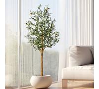 Olivier artificiel 120 cm / 150 cm / 180 cm, grandes plantes artificielles en plastique en pot pour décoration intérieure ou chambre à coucher Olivier artificiel comme un vrai - Cet olivier artificiel