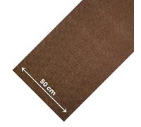 OLIVO.shop Tapis de cuisine antidérapant lavable, tapis de cuisine et couloir, couleur unie, effet rotin, au mètre, tapis de cuisine, rouleau REFLEX (marron, 50 x 110 cm)