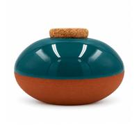 Olla Galet Bleu Canard 15 rrosage Autonome pour Plantes en Pot - Terre Cuite Microporeuse - Fabrication Artisanale Française - Autonomie de 2 à 5 Jours