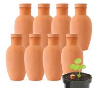 Ollas Lot de 8 piquets d'arrosage en Terre Cuite pour Plantes d'intérieur et d'extérieur Grand réservoir